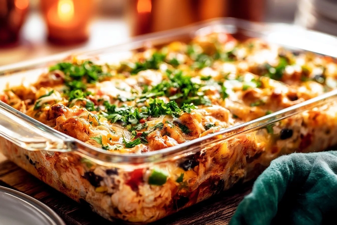 Chicken Burrito Casserole 3 Chicken Burrito Casserole