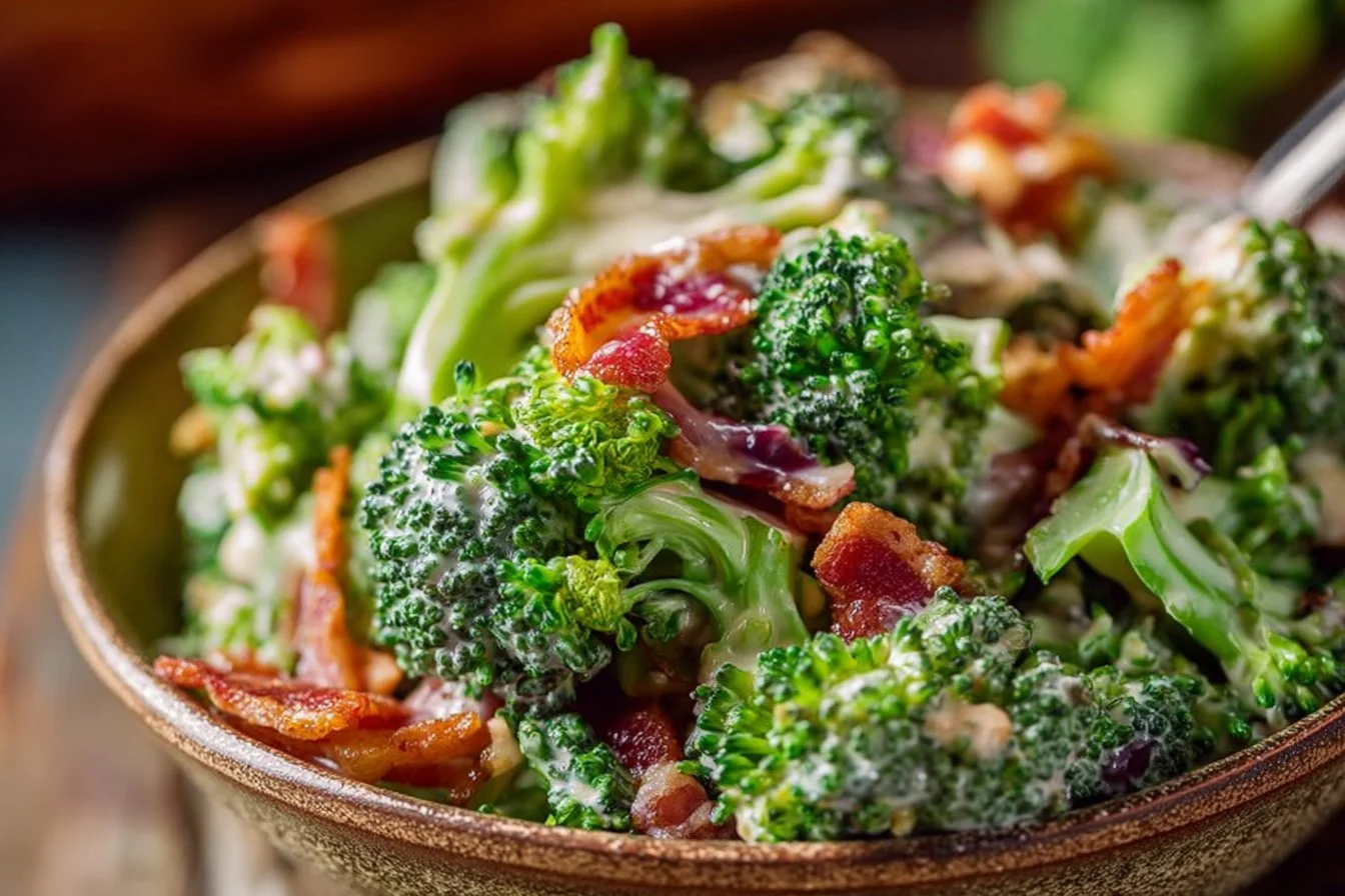 Easy Broccoli Bacon Salad 3 Easy Broccoli Bacon Salad