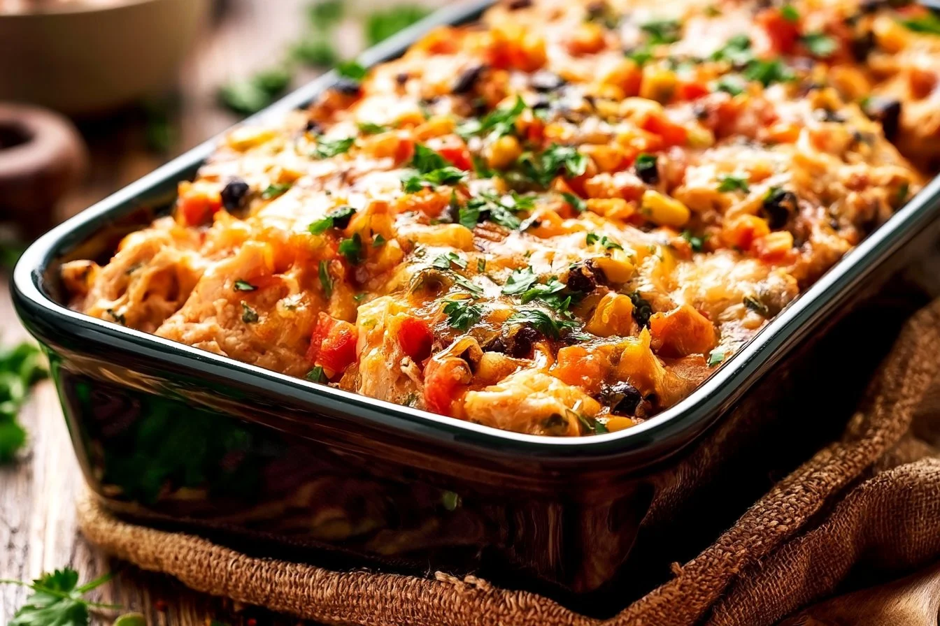 Easy Chicken Burrito Casserole 3 Easy Chicken Burrito Casserole