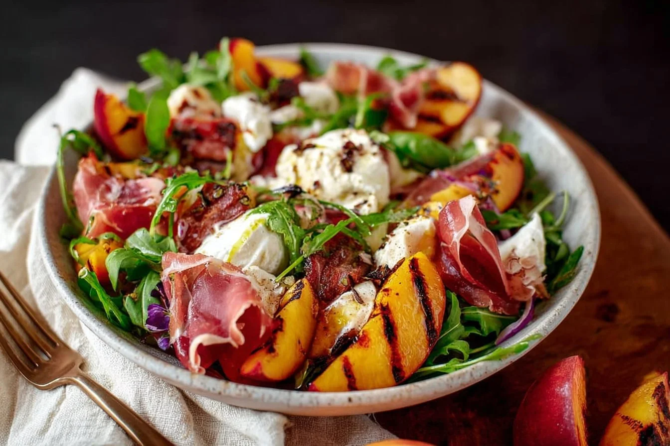 Grilled Nectarine Burrata Prosciutto Salad 3 Grilled Nectarine Burrata Prosciutto Salad