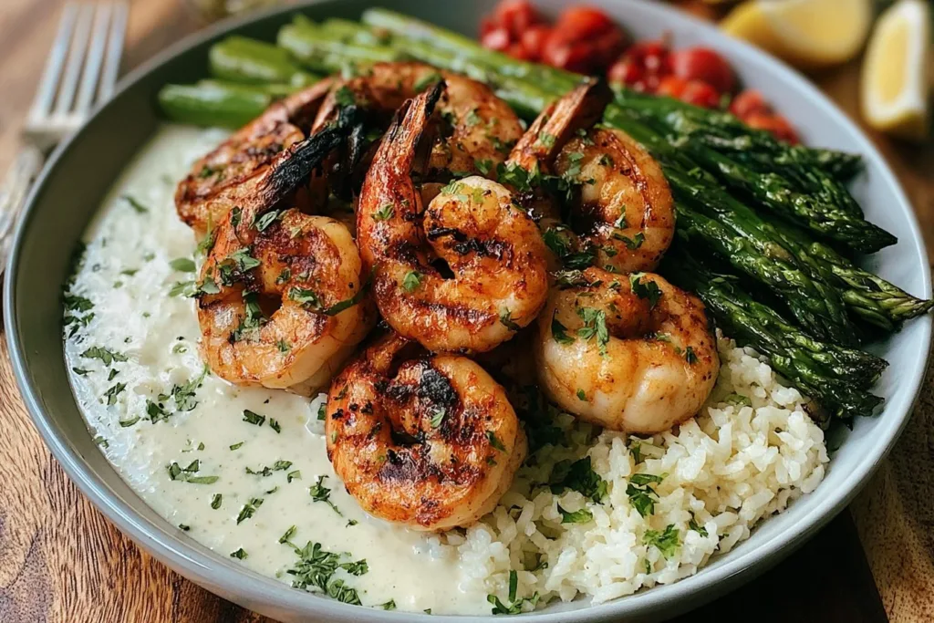 Grilled Shrimp Bowl with Asparagus & Creamy Garlic Sauce 4 grilled shrimp bowl with asparagus creamy garlic 2026 06 30 164537 1024x683 1