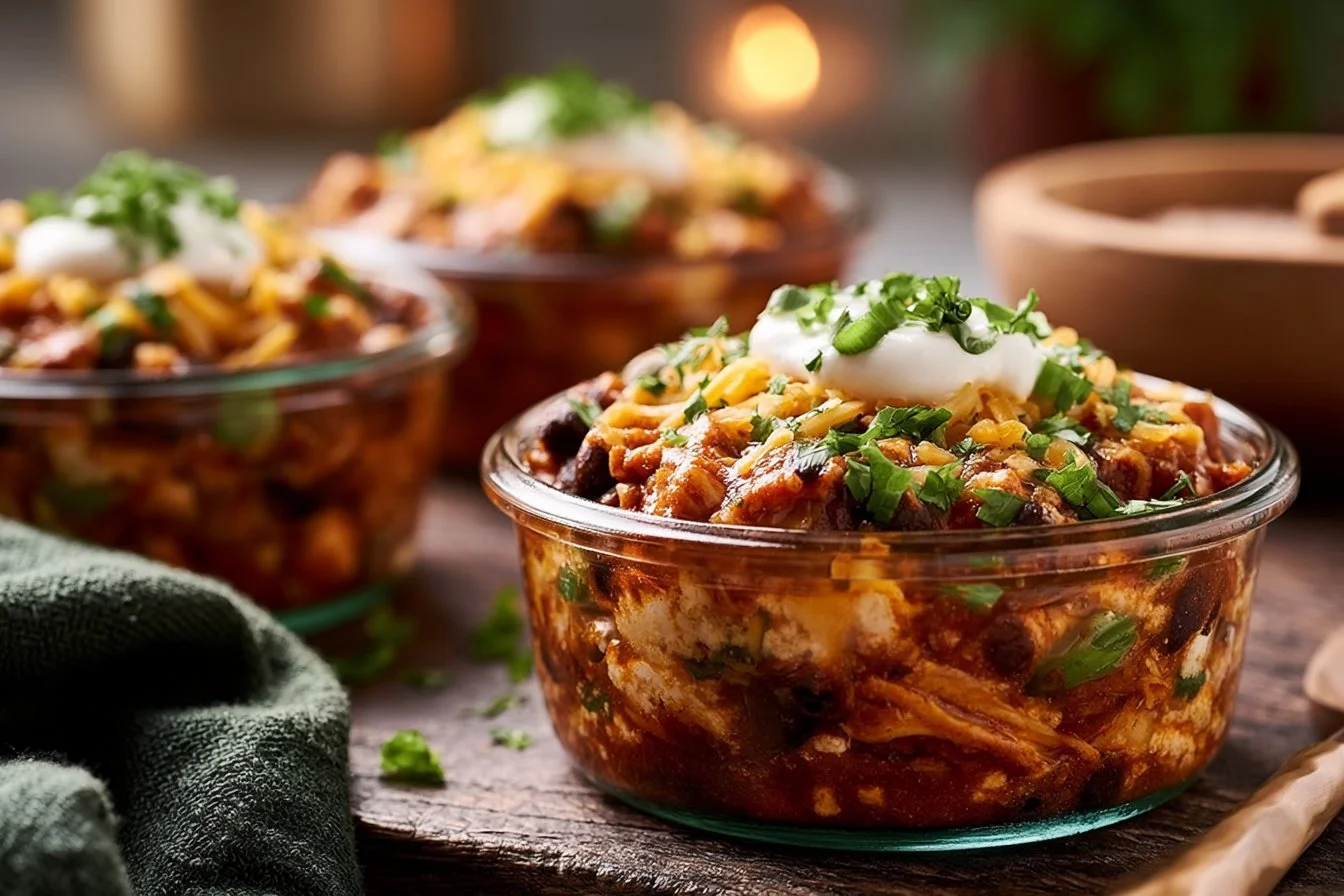 High-Protein Chicken Cottage Cheese Enchilada Bowls 3 High-Protein Chicken Cottage Cheese Enchilada Bowls