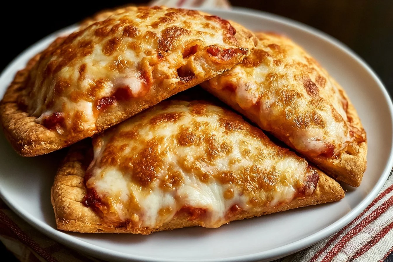 High protein pizza hot pockets for a healthy snack option