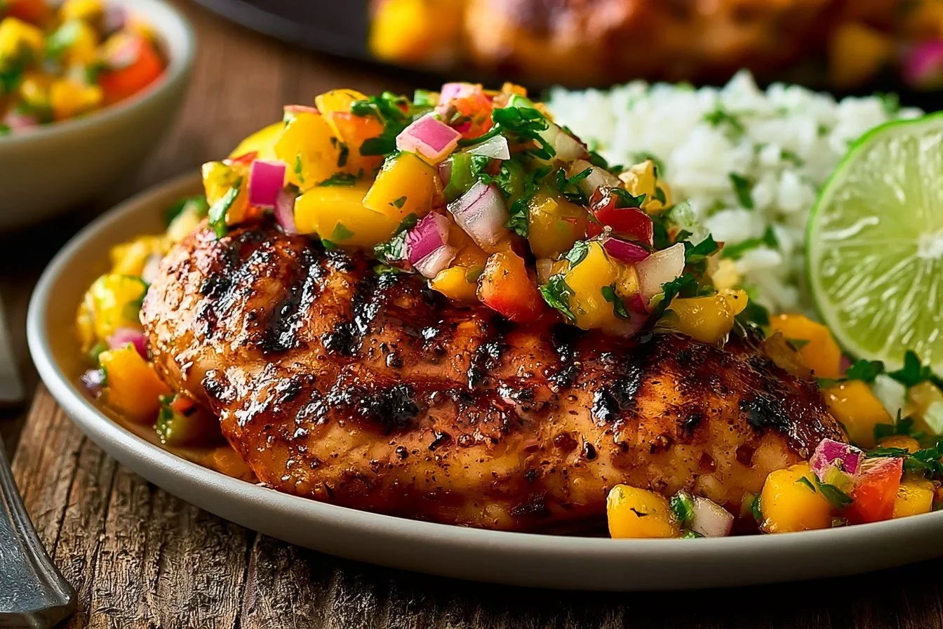 Honey Lime Chicken with Mango Salsa