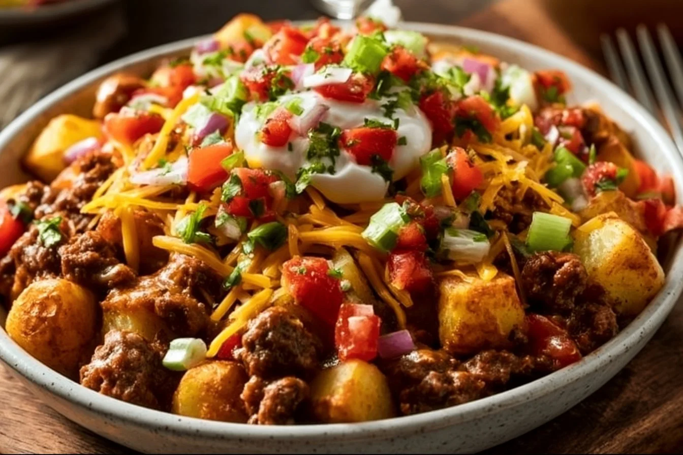 Loaded Potato Taco Bowl for easy dinners that actually feel satisfying 🍽️ 3 Loaded Potato Taco Bowl for easy dinners that actually feel satisfying 🍽️
