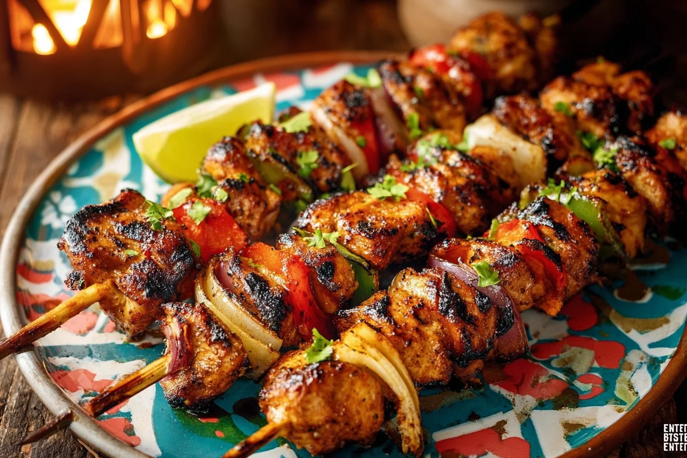 Mexican Barbecue Chicken Skewers 3 Mexican Barbecue Chicken Skewers