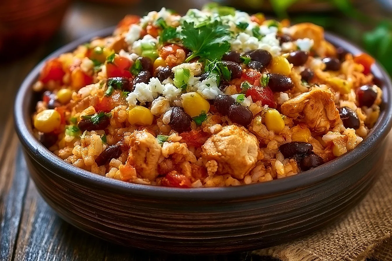 One-Pan Chicken Burrito Bowl 3 One-Pan Chicken Burrito Bowl