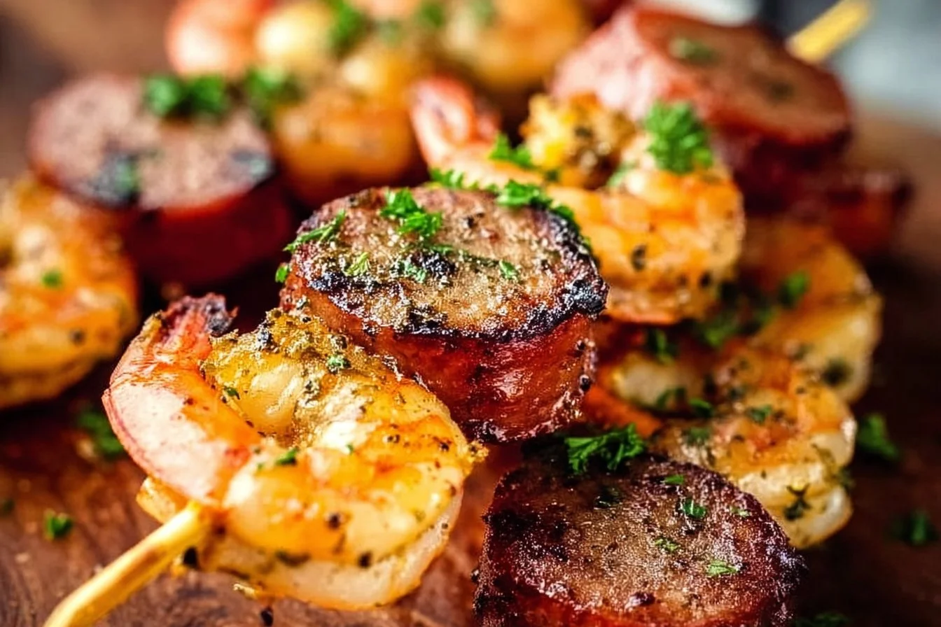 Sausage & Shrimp Kabobs 3 Sausage & Shrimp Kabobs