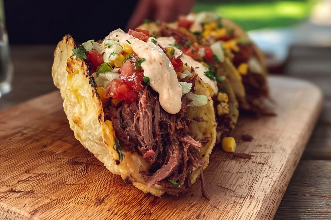 Smoked BBQ Beef Tacos