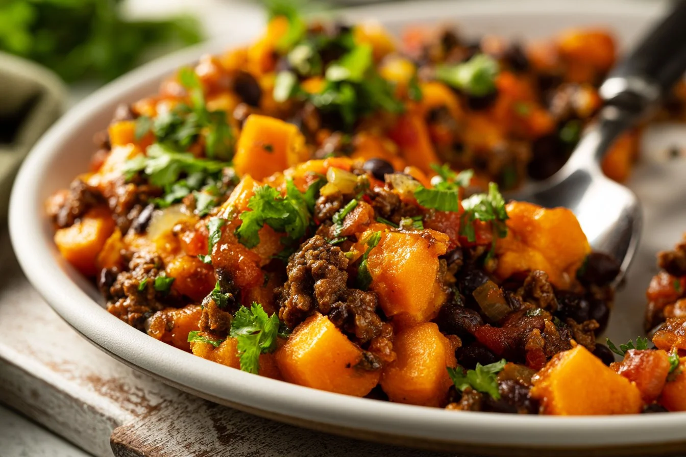 Southwestern Ground Beef Sweet Potato Skillet 3 Southwestern Ground Beef Sweet Potato Skillet