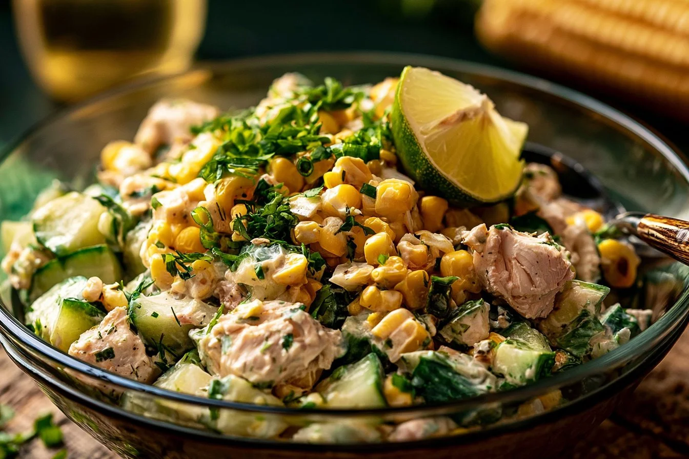 Street Corn Creamy Cucumber Chicken Salad 3 Street Corn Creamy Cucumber Chicken Salad