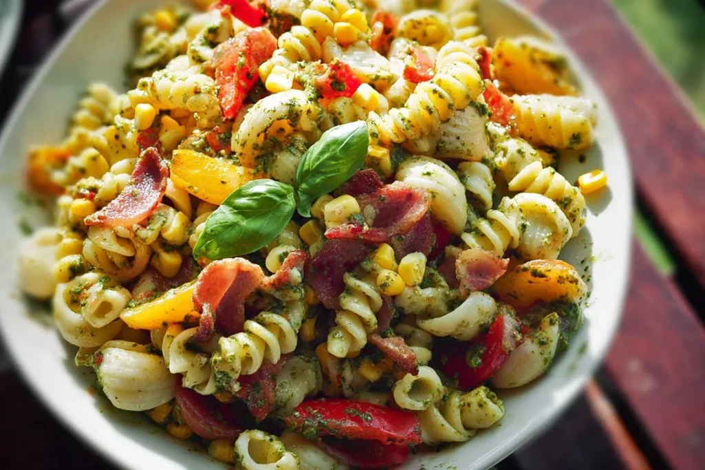 Summer Pasta Salad with Corn, Bell Pepper, Bacon, and Creamy Pesto Dressing 4 summer pasta salad with corn bell pepper bacon 2026 06 10 114958 1024x683 1