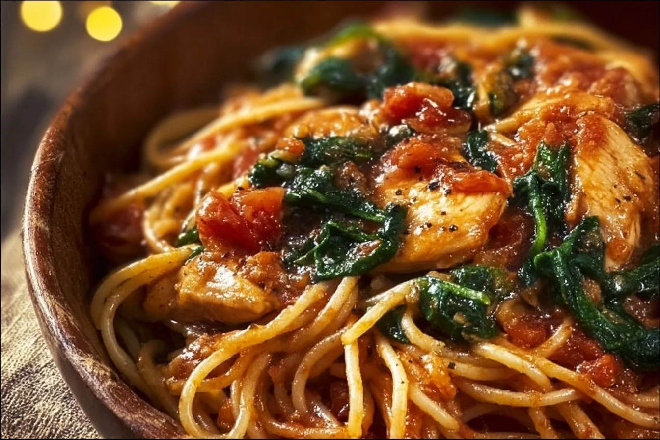 Tomato Spinach Chicken Spaghetti 3 Tomato Spinach Chicken Spaghetti