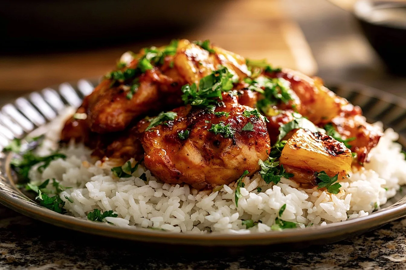 Hawaiian Chicken & Coconut Rice: Tropical Dinner Delight 3 Hawaiian Chicken & Coconut Rice: Tropical Dinner Delight