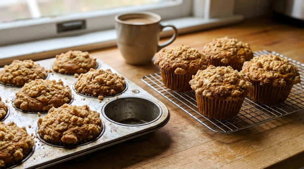Pumpkin Cream Cheese Muffins: Bakery-Style With Streusel 3 Bakery-style pumpkin cream cheese muffins with streusel topping